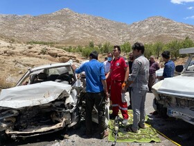 تصادف وانت نیسان و پراید در بردستان تفت ۳ مصدوم داشت
