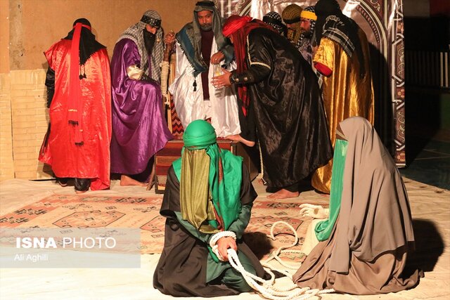 مراسم تعزیه بانوی قد کمان در یزد