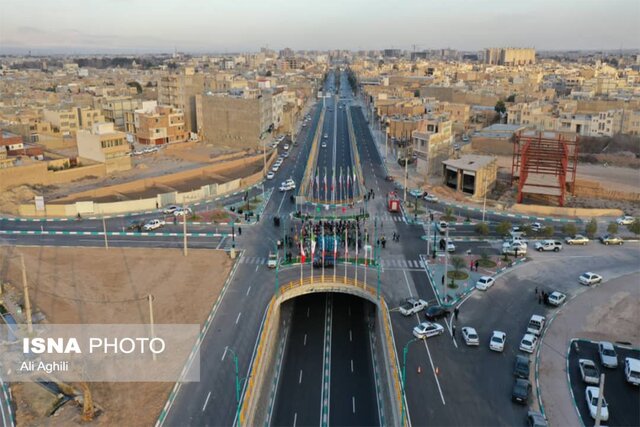 تقاطع غیرهمسطح شهدای نعیم آباد یزد بهره برداری شد