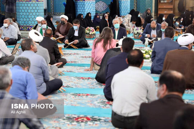 جزء خوانی قرآن کریم ماه مبارک رمضان در یزد