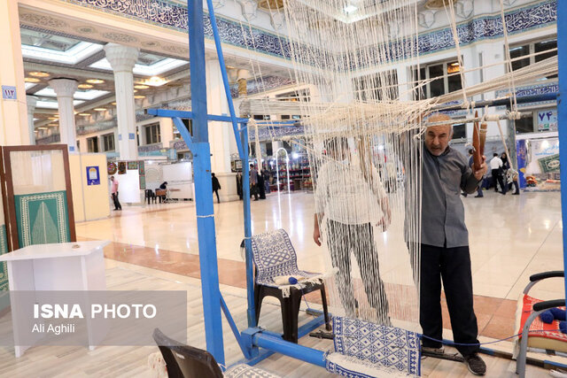 معرفی هنرهای کهن زیلوبافی و کاربافی استان یزد در نمایشگاه بین‌المللی قرآن