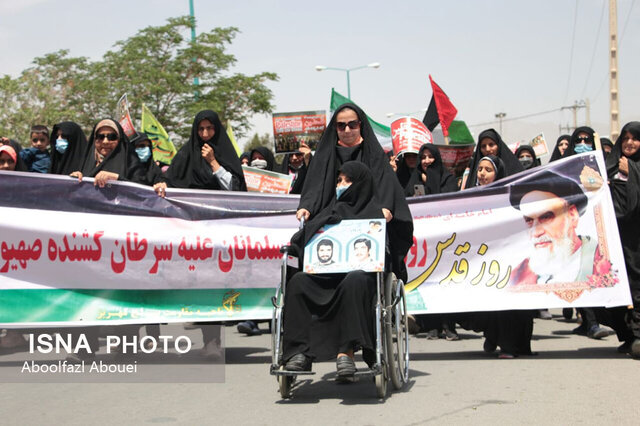 راهپیمایی مردم ولایت مدار مهریز در روز جهانی قدس