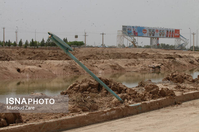 سیلاب بخشهایی از بزرگترین پارک یزد را تخریب کرد