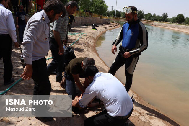 دریاچه کوهستان یزد جان پسر ۱۲ ساله را گرفت