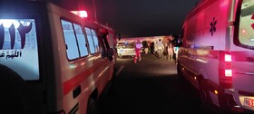 22 مصدوم در واژگونی اتوبوس محور یزد - ابرکوه