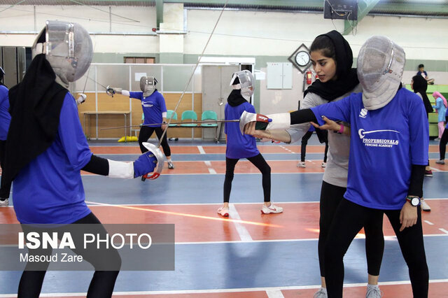 کمپ تمرینی دختران سابریست زیر نظر کاپیتان تیم ملی در یزد