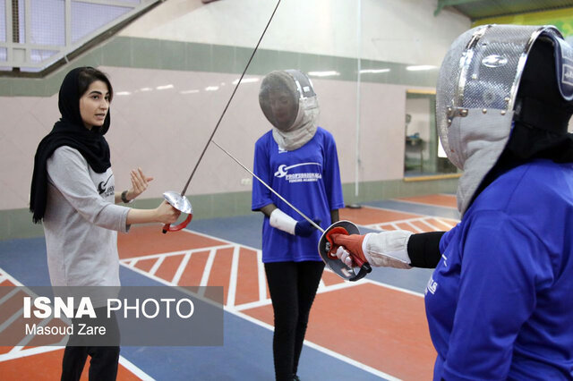 کمپ تمرینی دختران سابریست زیر نظر کاپیتان تیم ملی در یزد