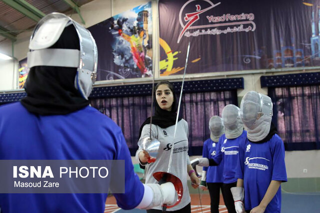 کمپ تمرینی دختران سابریست زیر نظر کاپیتان تیم ملی در یزد