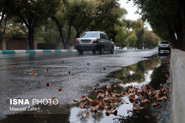 طراوت اولین باران پاییزی در یزد