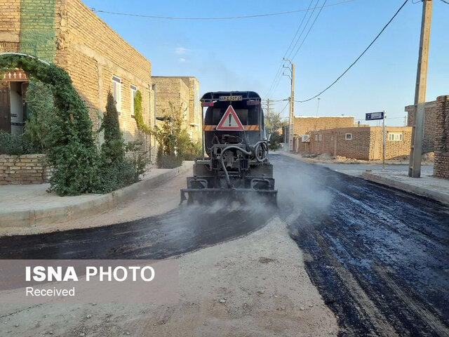 معابر روستاهای بخش مرکزی بهاباد آسفالت شد