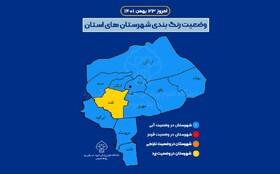 عبور از پیک هشتم کرونا/تفت تنها شهرستان زرد کرونایی یزد