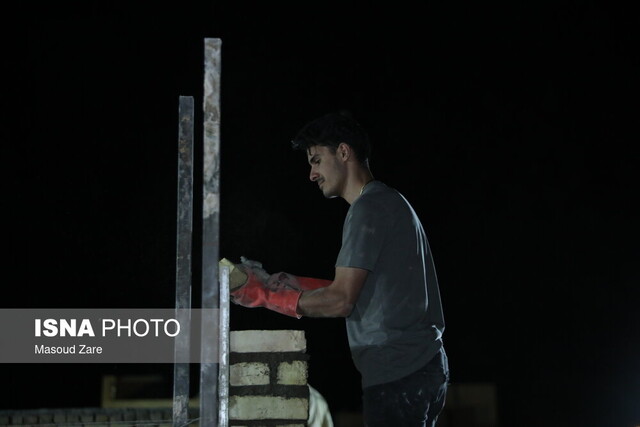 ساخت خانه برای محرومان در شبهای جهادی یزد