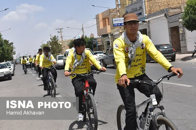 کاروان دوچرخهسواری «سرباز تا سردار» بهاباد عازم مزار سردار دلها شد