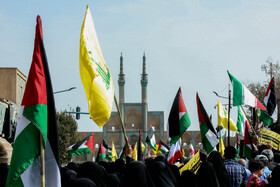 راهپیمایی مردم یزد در محکومیت جنایات رژیم صهیونیستی در فلسطین