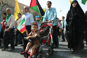 راهپیمایی مردم یزد در محکومیت جنایات رژیم صهیونیستی در فلسطین