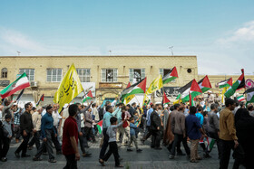 راهپیمایی مردم یزد در محکومیت جنایات رژیم صهیونیستی در فلسطین