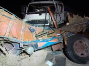 محموله کامیون پست در آزادراه قزوین ـ زنجان دچار حریق شد