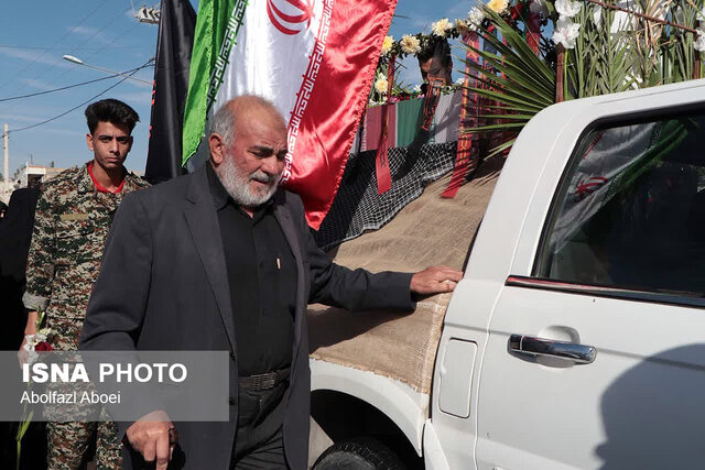 مهماننوازی روستائیان مهریزی از پیکر شهید خوشنام