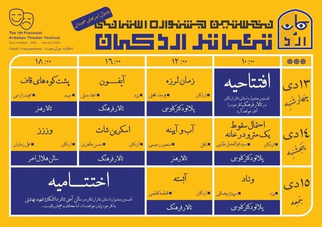 برگزاری نخستین جشنواره استانی تئاتر «خانواده» در اردکان برگزاری نخستین جشنواره استانی تئاتر «خانواده» در اردکان