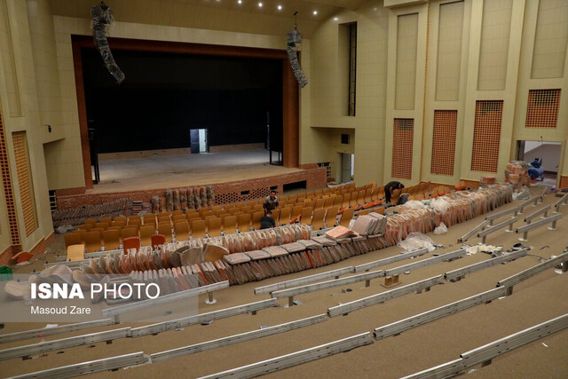 تالار مرکزی یزد در آستانه افتتاح با حضور رئیس جمهور
