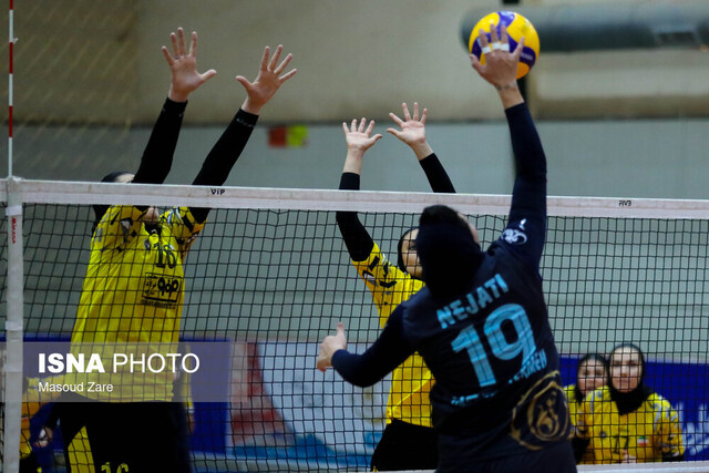 تصویر آرشیوی است. صعود سایپا به فینال لیگ برتر والیبال زنان