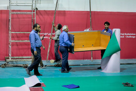 آماده سازی سالن مسابقات بین المللی بدمینتون فجر