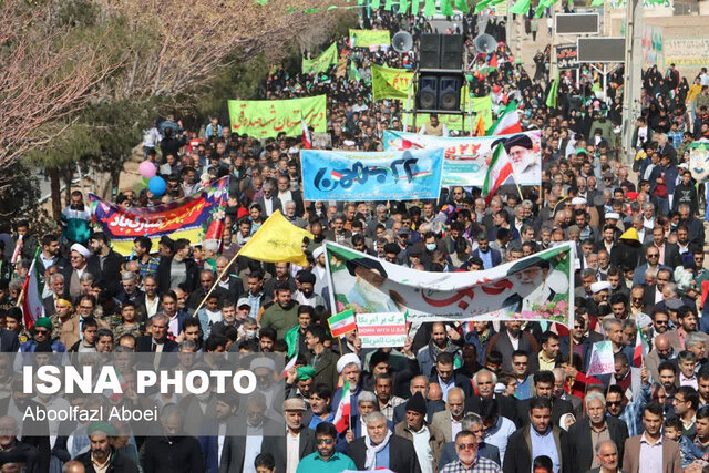 خروش وحدت در راهپیمایی ۲۲ بهمن مهریز