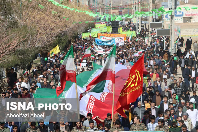 خروش وحدت در راهپیمایی ۲۲ بهمن مهریز