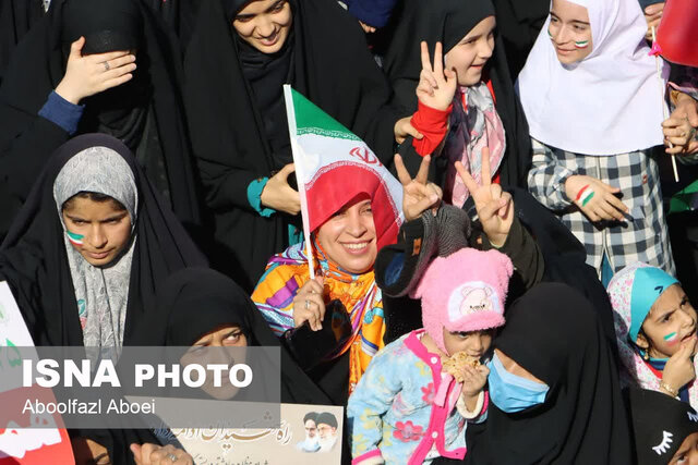 خروش وحدت در راهپیمایی ۲۲ بهمن مهریز