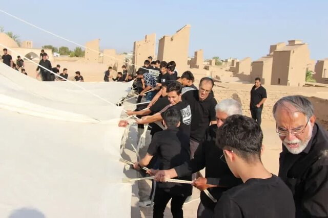 آیین ۱۲۰ ساله پوشکشی حسینیه چرخاب اردکان