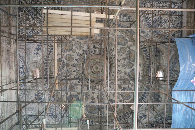 جمعآوری داربستهای بقعه «سید رکن الدین» یزد بعد از حدود ۱۵ سال