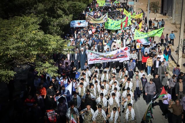 فریاد استکبارستیزی مردم دارالولایه مهریز