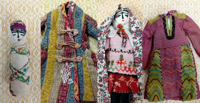 جانِ نخ و دوخت در پیکر «اعلا» و «رعنا»؛ عروسک‌های قجری از صندوق تاریخ بیرون آمدند