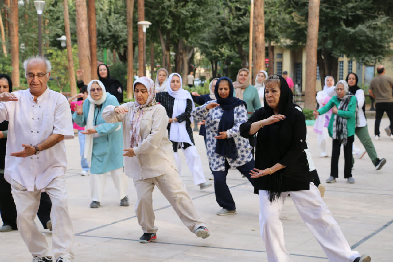 صحنهای چشمنواز از همنشینی نسلها با ورزش تایچیچوان در یزد