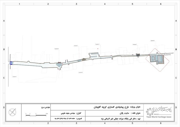 کفسازی گذر تاریخی «گلچینان» زیر ذرهبین کارشناسان پایگاه میراث جهانی یزد