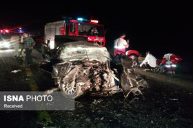 مرگ ۲ نفر در سانحه رانندگی جاده ترانزیت زنجان - قزوین