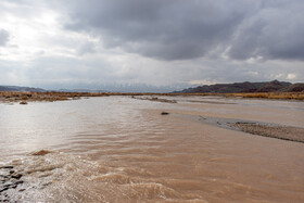 پر آبی رودخانه قزل اوزن طی بارش های اخیر در شمال غرب کشور