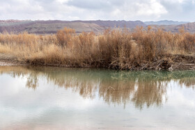 پر آبی رودخانه قزل اوزن طی بارش های اخیر در شمال غرب کشور