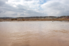 پر آبی رودخانه قزل اوزن طی بارش های اخیر در شمال غرب کشور