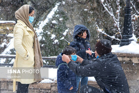 برف و کولاک در راه زنجان
