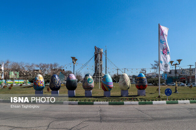 زنجان مزین به المان‌های نوروزی