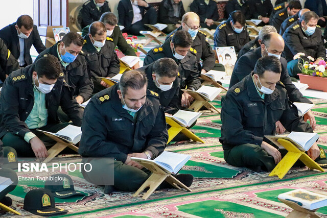 جمع‌خوانی قرآن‌کریم در ستاد فرماندهی انتظامی استان زنجان