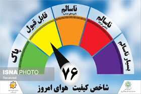 امروز کیفیت هوای استان زنجان قابل قبول است